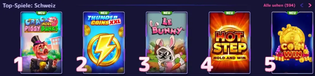 Spielkatalog im Online Casino – Slots, Tischspiele und Live-Casino auf einer Seite